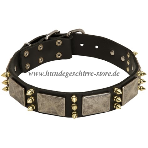 Hundehalsband Leder Breit