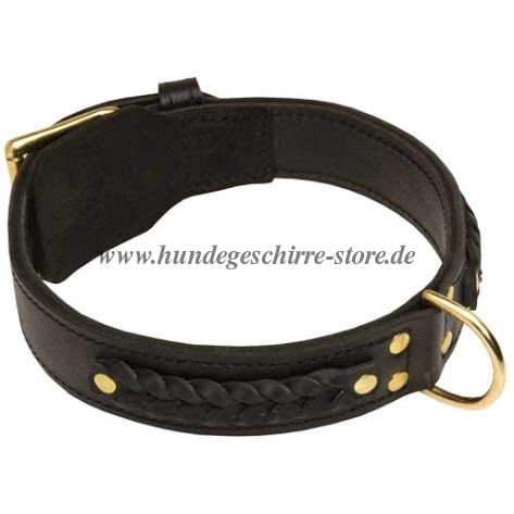 Hundehalsband Leder
Breit geflochten