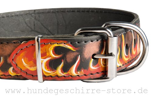 praktisches Leder Hundehalsband