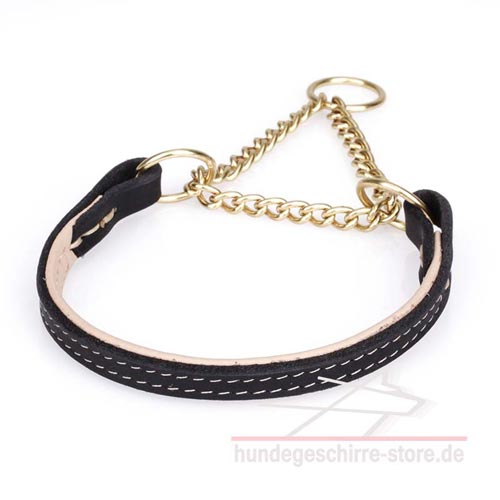 Leder Hundehalsband für Dressur und Sport 