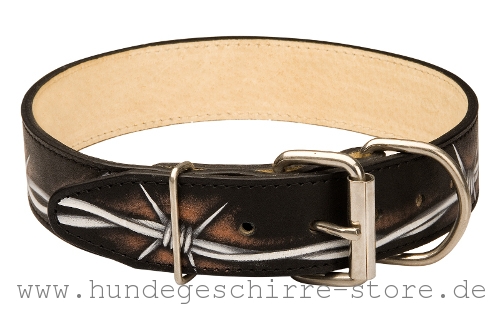 Leder Hundehalsband, wertvoll