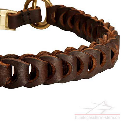 Leder Hundehalsband, sicher