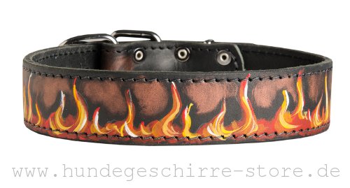  Hundehalsband aus Leder, grell