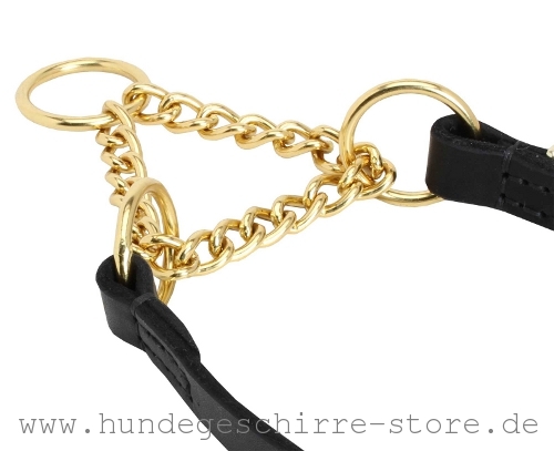 verstellbares Leder Hundehalsband 