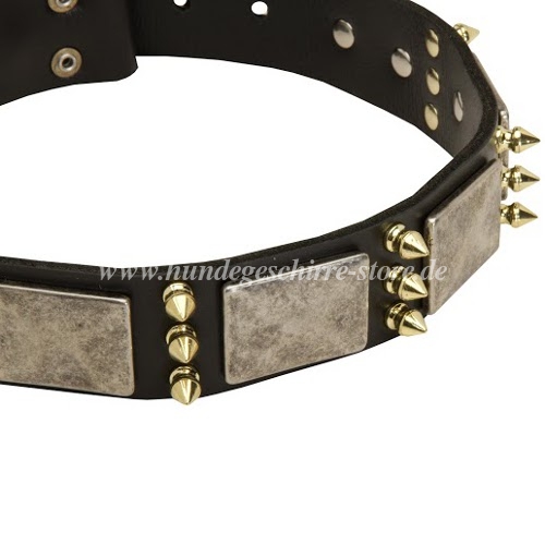 Luxus hundehalsband leder