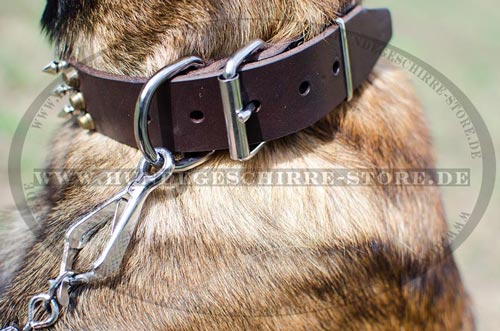 Verziertes Leder Hundehalsband fuer
Belgischen Malinois