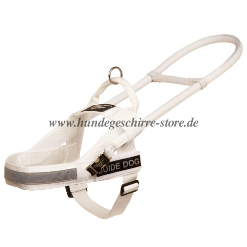 nylon dog harness white