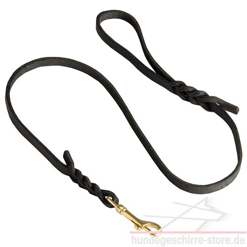 braided dog leashes Leather Quality