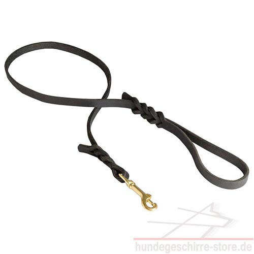 Buy braided leather dog leash berlin