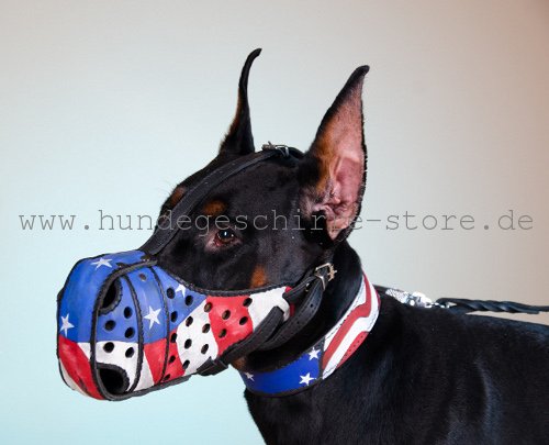 Muzzle of leather painting