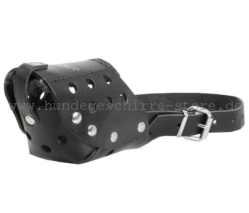 Bequemer handgefertigter Leder Maulkorb