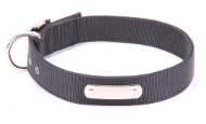 Hundehalsband Nylon mit Daten-Schildchen, wasserdicht und stark Hundehalsband Nylon mit Daten-Schildchen, wasserdicht und stark
