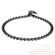 Buy chain collar made of black steel