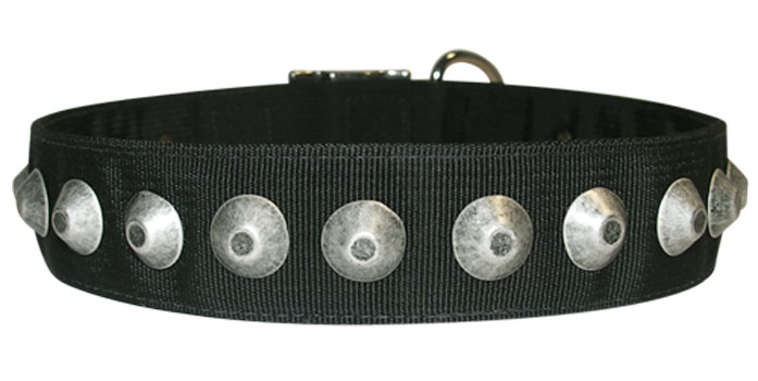 Basic Halsband Nylon mit Pyramiden