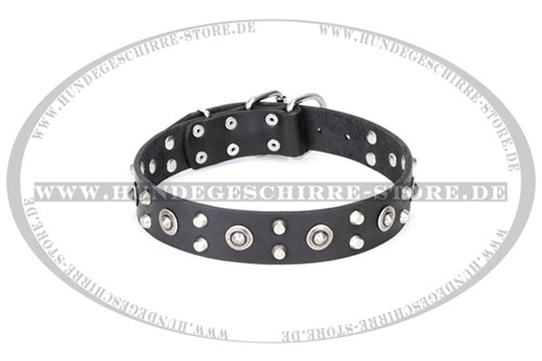 Exklusives Hunde Halsband aus Leder "Luxus Schick"