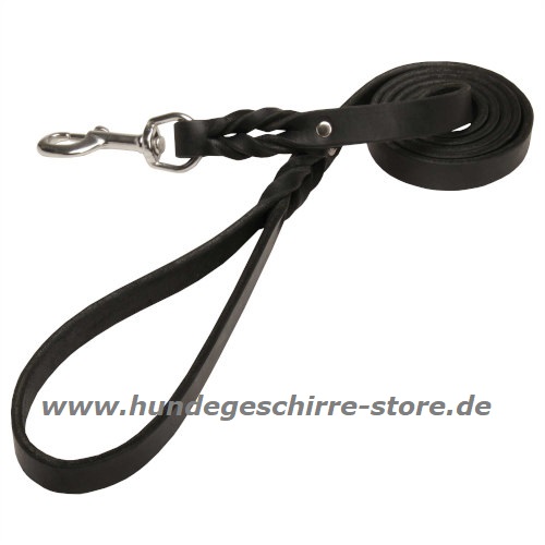 Geflochtene Hundeleine mit Edelstahl Karabinerhacken