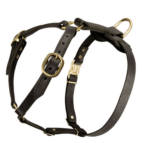 Leather Dog Harness Strengthened