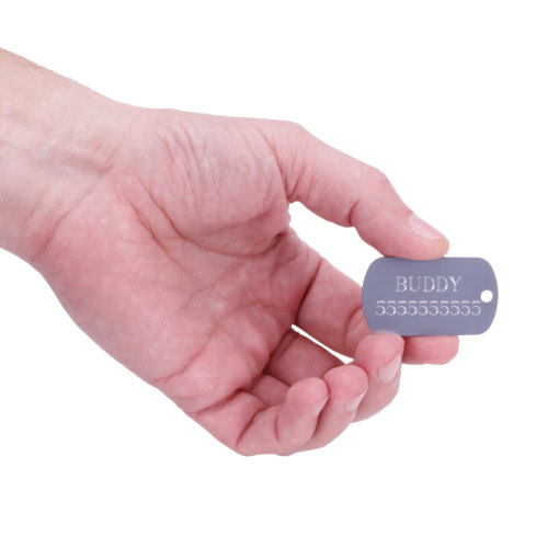 Der Hundeanhänger aus Aluminium "Medallion" - zum Schließen ins Bild klicken