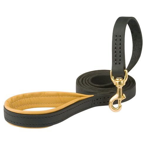 leather leash padded handle buy