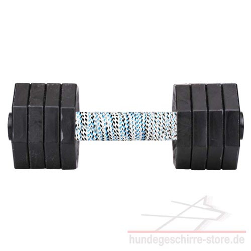 Apportierhantel für Hunde mit Kunststoff-Seitenteilen