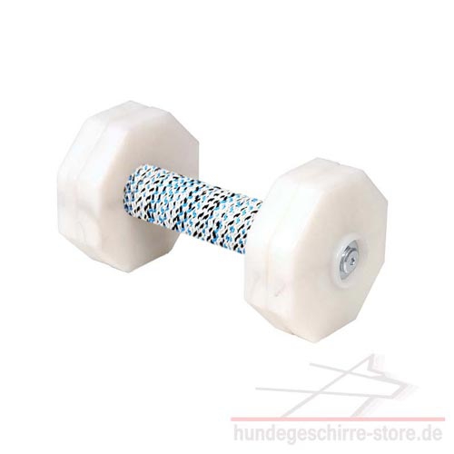 Apportierholz Hunde mit festen Kunststoff-Platten, bequem - zum Schließen ins Bild klicken