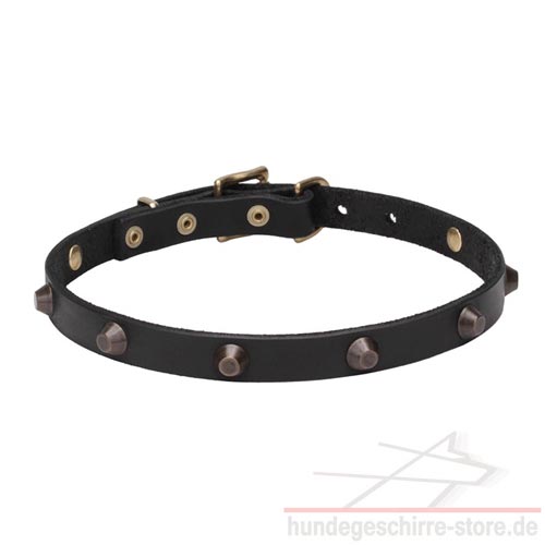 Echtes Leder Halsband mit Kegeln Super Stark