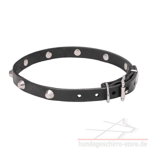 Enges Halsband mit vernickeltem Kegeln Leichtgewichtig