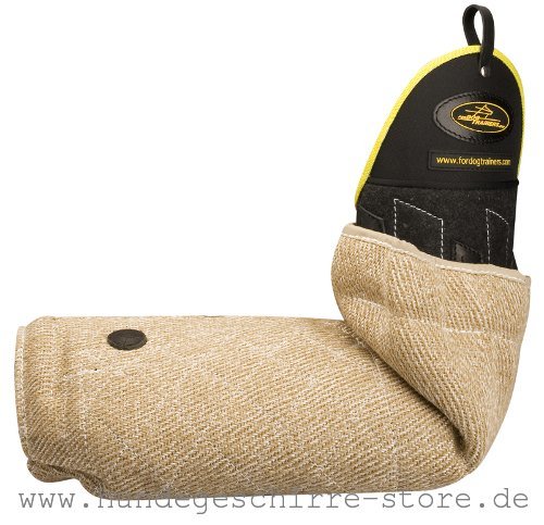 Schutzarm aus Jute fuer Hundetraining, ptaktisch
