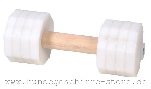 Apportierholz für Hunde mit weißen Scheiben, dauerhaft