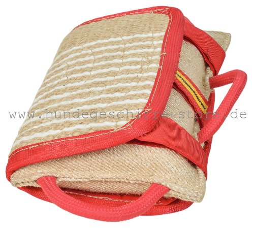 Hochwertiges dünnes Beißkissen aus Jute mit starkem Bezug