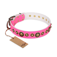 Leder Hundehalsband "Pink Gloss" FDT Artisan, außerordentlich Leder Hundehalsband "Pink Gloss" FDT Artisan, außerordentlich
