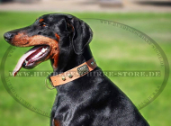 Hundehalsband aus Leder "Saucy Nature" FDT Artisan, hellbraun Hundehalsband aus Leder "Saucy Nature" FDT Artisan, hellbraun