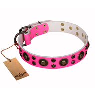 Halsband aus Leder in Rosa, "Pink of Perfection" FDT Artisan Halsband aus Leder in Rosa, "Pink of Perfection" FDT Artisan