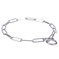 Fellschnoer Hundehalsband aus verchromem Stahl