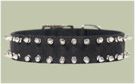 Hundehalsband Nylon mit Spikes
