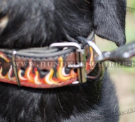 bemaltes halsband aus
leder sennenhund